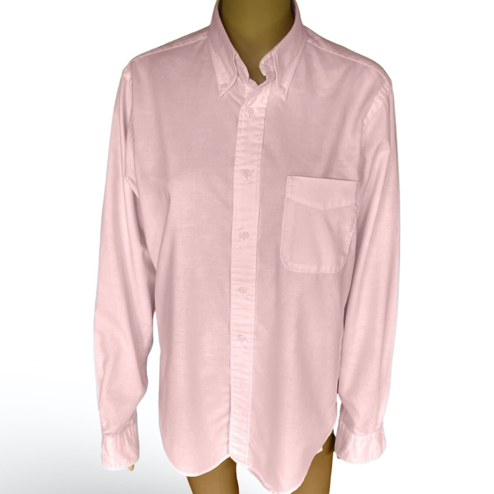 Lands' End: 15/34 Men's Long Sleeve Solid Oxford Dress Shirt